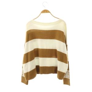 Diagram GRACE CONTINENTAL ワイドボーダーニット セーター 長袖 36 キャメル ホワイト /HK OS