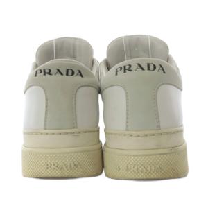 PRADA スニーカー ローカット プラットフォーム レザー 36 ホワイト 1E060M /YO21