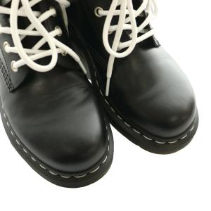 Dr.Martens 1460 ZIP 8ホール ショートブーツ UK5 黒 ブラック 白 ホワイト /SS OS