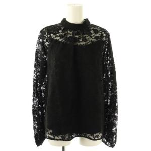 24AW コードレーススタンドブラウス プルオーバー 38 ブラック /DF OS