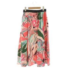 PINKY&DIANNE 25SS アートフラワープリントスカート 38 マルチカラー