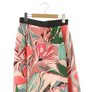 PINKY&DIANNE 25SS アートフラワープリントスカート 38 マルチカラー