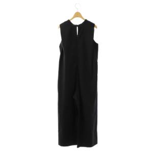 SLOBE IENA 25SS リラックスイージーVネックオールインワン パンツ ノースリーブ 36 ネイビー /HK OS