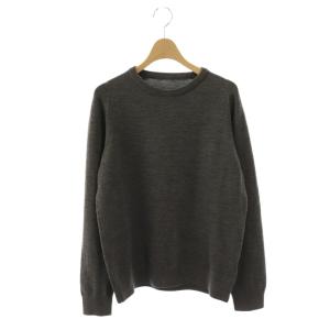 WISH クルーネックプルオーバーニット セーター ウール グレー /DO OS