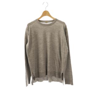 FF30 クルーネック オーバープルオーバー ニット セーター 長袖 グレー /HK OS