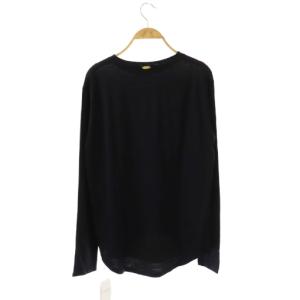 MUSE de Deuxieme Classe Primewool jersey カットソー 長袖 ネイビー /HK OS
