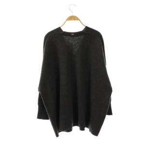 MUSE de Deuxieme Classe スムースニット Vネックプルオーバー セーター 長袖 グレー /HK OS