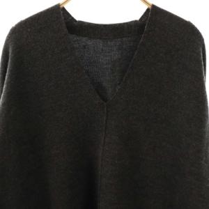 MUSE de Deuxieme Classe スムースニット Vネックプルオーバー セーター 長袖 グレー /HK OS