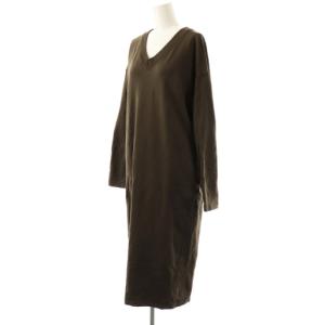 Deuxieme Classe ジャージーワンピース ロング ブラウン /HK OS