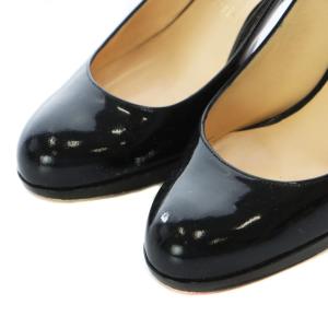 Christian Louboutin HORATIO SLING 90 パンプス エナメル ヒール 36 23cm 23.5cm 黒 ブラック