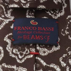 FRANCO BASSI for BEAMS F ネクタイ ペイズリー柄 シルク ダークブラウン /YO21 SH