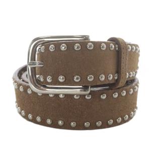 B2208 STUDDED BELT ベルト スタッズ レザー 32/80 ブラウン /YO25
