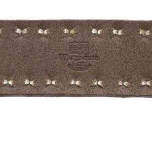 White house Cox B2208 STUDDED BELT ベルト スタッズ レザー 32/80 ブラウン /YO25