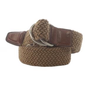 48-90 ダブルリングバックル メッシュ ベルト ブラウン /YO12 SH