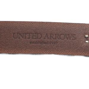 UNITED ARROWS ベルト スタッズ レザー 38/95 ブラック /YO13