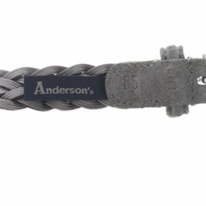 Anderson's for EDIFICE ベルト メッシュ 編み込み スエード 85 グレー /YO15 SH