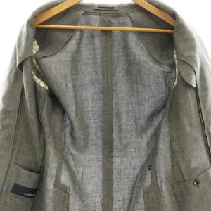 LARDINI ウールリネン テーラードジャケット 46 グレー JK515