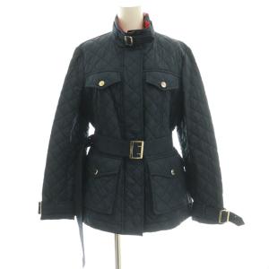 England 中綿キルティングハイネックコート アウター ベルト付き M ネイビー /CX OS