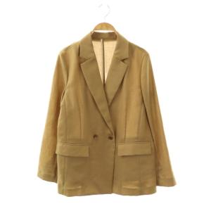 ダブルジャケット アウター 薄手 テーラード ベージュ /NR OS