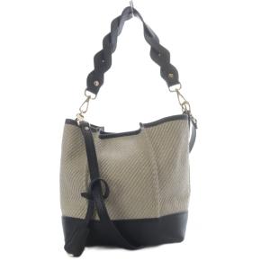 ジャンニノターロ 24SS コンビネーション巾着バッグ ハンドバッグ ワンハンドル ショルダーバッグ 2way