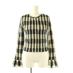 SHIRRING DESIGN BLOUSE ブラウス シャーリング 1 ブラック グレー アイボリー