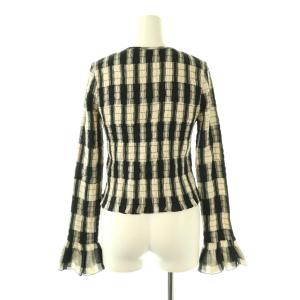 CLANE SHIRRING DESIGN BLOUSE ブラウス シャーリング 1 ブラック グレー アイボリー