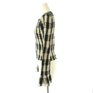 CLANE SHIRRING DESIGN BLOUSE ブラウス シャーリング 1 ブラック グレー アイボリー
