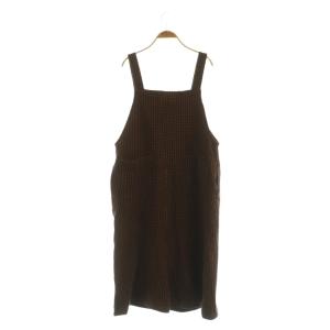 HYSTERIC GLAMOUR BACK BEAR刺繍 ジャンパースカート ワンピース ロング 千鳥格子柄 スウェット F ブラウン /MY