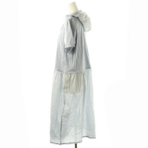 PINK HOUSE ハートプリントフードワンピース ロング ブルー /DF OS