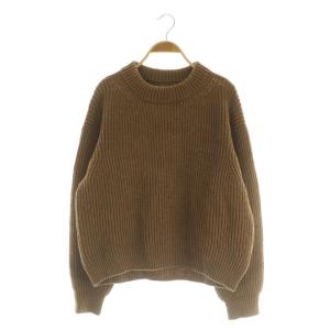 フレンチメリノケーブルニットセーター シルク混 長袖 1 ブラウン /MY OS