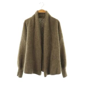 24AW ファーニットパフカーディガン ブラウン /ES OS