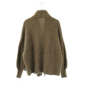 NOBLE 24AW ファーニットパフカーディガン ブラウン /ES OS