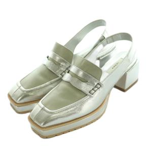 SQUARE LOAFER SANDALS ローファーサンダル スクエアトゥ チャンキーヒール L 24.5-25.0cm