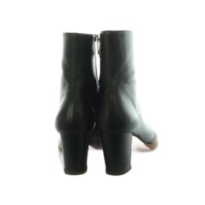 CLANE EDGE ROUND SHORT BOOTS ショートブーツ レザー チャンキーヒール 38 24.0-24.5cm