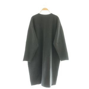 かぐれ 23AW ウールノーカラーコート アウター スナップボタン F チャコール /CX OS