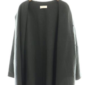 かぐれ 23AW ウールノーカラーコート アウター スナップボタン F チャコール /CX OS
