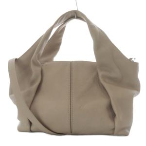 シャツバッグ ショッピングスモール 2way レザー ベージュ
