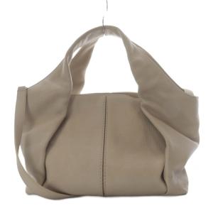 TOD'S シャツバッグ ショッピングスモール 2way レザー ベージュ