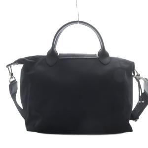 Longchamp DEPOSE レザー ナイロン トートバッグ ショルダーバッグ 2way ブラック /YO2