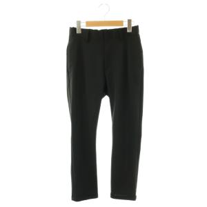 ウエストゴムイージーパンツスラックスパンツ テーパード 2 ブラック /HK OS SH