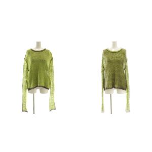 Reversible Mohair Knit Pulloverニット セーター プルオーバー F グリーン