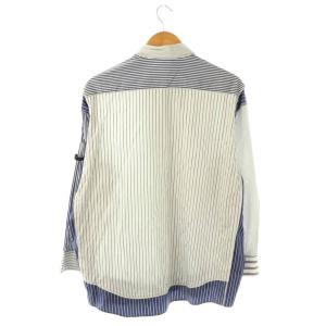 N.HOOLYWOOD Stripe Shirt L/Sシャツ ストライプ 長袖 36 ブルー ホワイト /HK OS SH