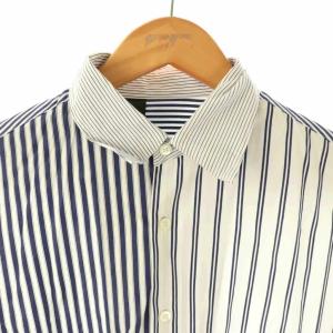 N.HOOLYWOOD Stripe Shirt L/Sシャツ ストライプ 長袖 36 ブルー ホワイト /HK OS SH