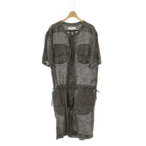 TROPICAL JUMPSUITS ジャンプスーツ オールインワン 半袖 ハーフパンツ リネン M 黒
