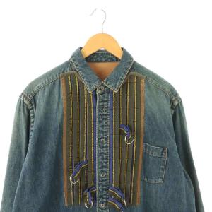 sacai デニムシャツ 長袖 前開き インディゴ /NR OS SH