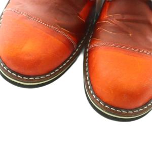 MIHARA YASUHIRO メゾンミハラヤスヒロ レースアップシューズ キャップトゥ レザー 42 26.5cm オレンジ A01FW202