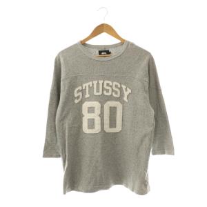 ナンバリング80 7分袖カットソー L グレー ホワイト /DO OS SH