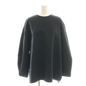 コットンバックジッププルオーバーブラウス 38 ブラック /DF OS SH