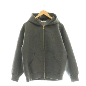  24AW Oversized ジップ フーディー パーカー グレー