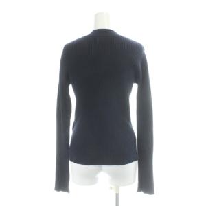 MACPHEE コットンリブニット セーター S ダークネイビー ハイネック 長袖 /AB SH